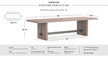 Load image into Gallery viewer, 94&quot; Montauk Rectangular Dining Table - Two Additional Sizes Available
