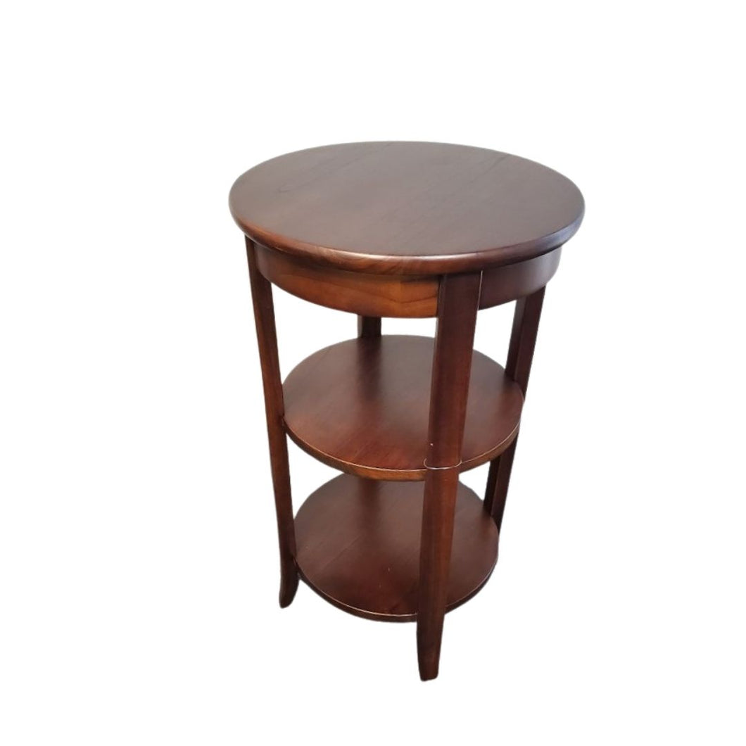 ROUND THREE TIER SIDE TABLE