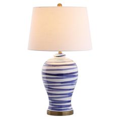 Joelle 29 in. Blue/White Ceramic Table Lamp by JONATHAN Y