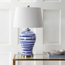 Load image into Gallery viewer, Joelle 29 in. Blue/White Ceramic Table Lamp by JONATHAN Y
