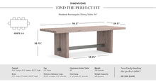 Load image into Gallery viewer, 94&quot; Montauk Rectangular Dining Table - Two Additional Sizes Available
