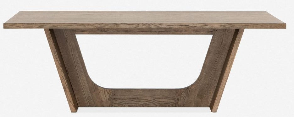Sleek Wood Table with Cutout Center