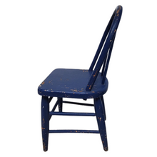 Load image into Gallery viewer, Vintage Blue Wooden Windsor Child&#39;s Chair

