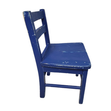 Load image into Gallery viewer, Vintage Blue Wooden Child&#39;s Chair
