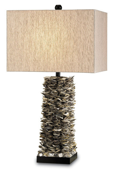 Stacked Oyster Shells Villamare Table Lamp